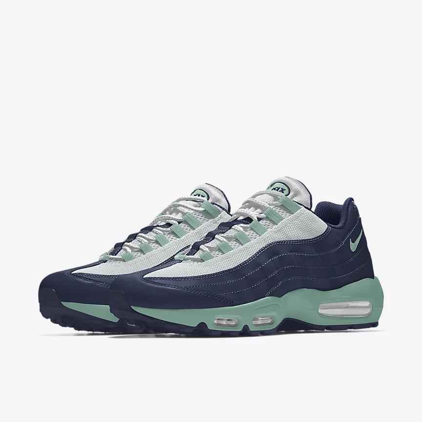 Giày Nike Air Max 95 By You Nữ Xanh Xám